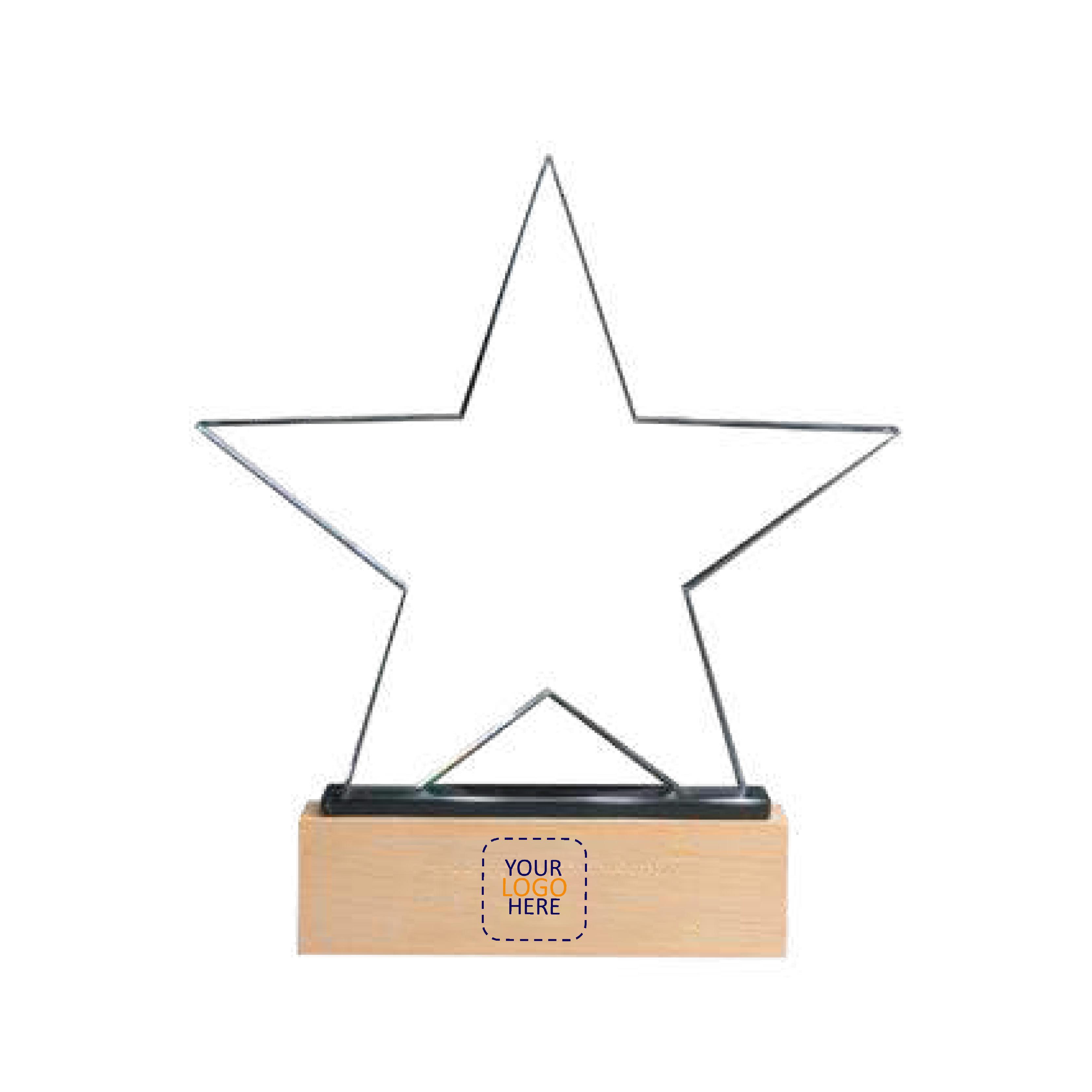 Star Shaped Crystal Award Size 22 x 20 cm